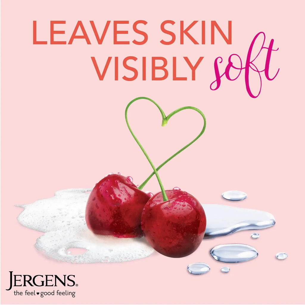 Jergens Extra Moisturizing Hand Soap – Cherry Almond Scent, 8.3 Fl Oz (Pack of 3) – Hydrating Liquid Hand Wash for Dry Skin