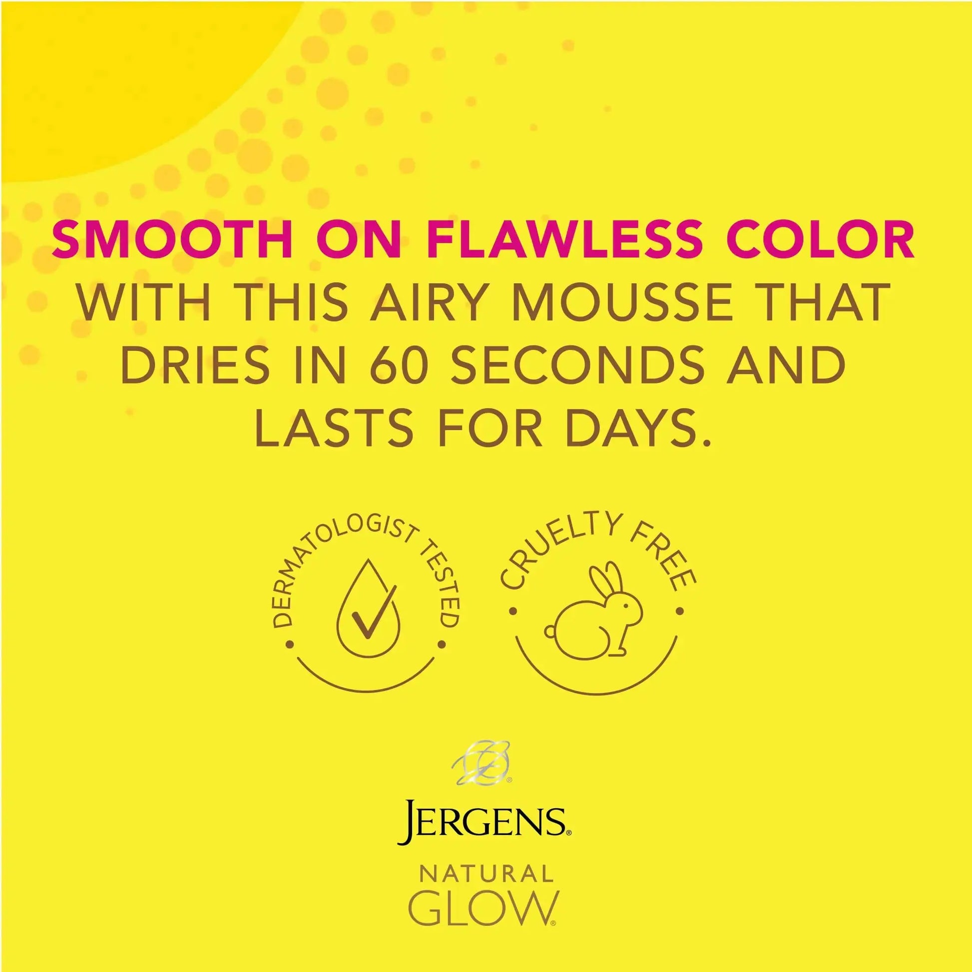 Jergens Natural Glow Instant Self Tanner Mousse, Sunless Tanning Light Bronze Tan