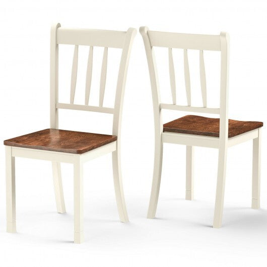 2 Pieces Solid Whitesburg Spindle Back Wood Dining Chairs-Black