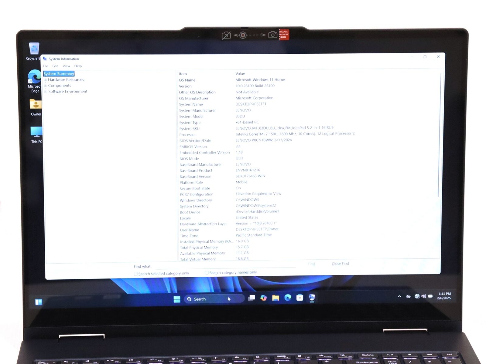 Lenovo 16-inch IdeaPad 5 2-in-1 16IRU9 Touchscreen Laptop i7-1255U 16GB RAM / 1TB SSD