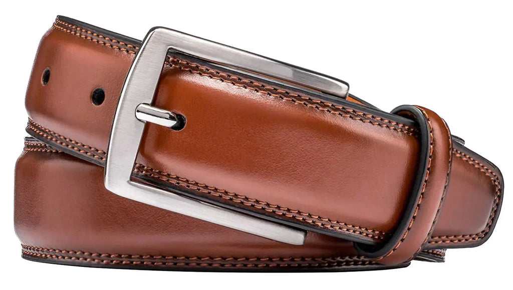 KM Legend Men's Leather Dress Belt-Classic & Fashion for Work Business and Casual