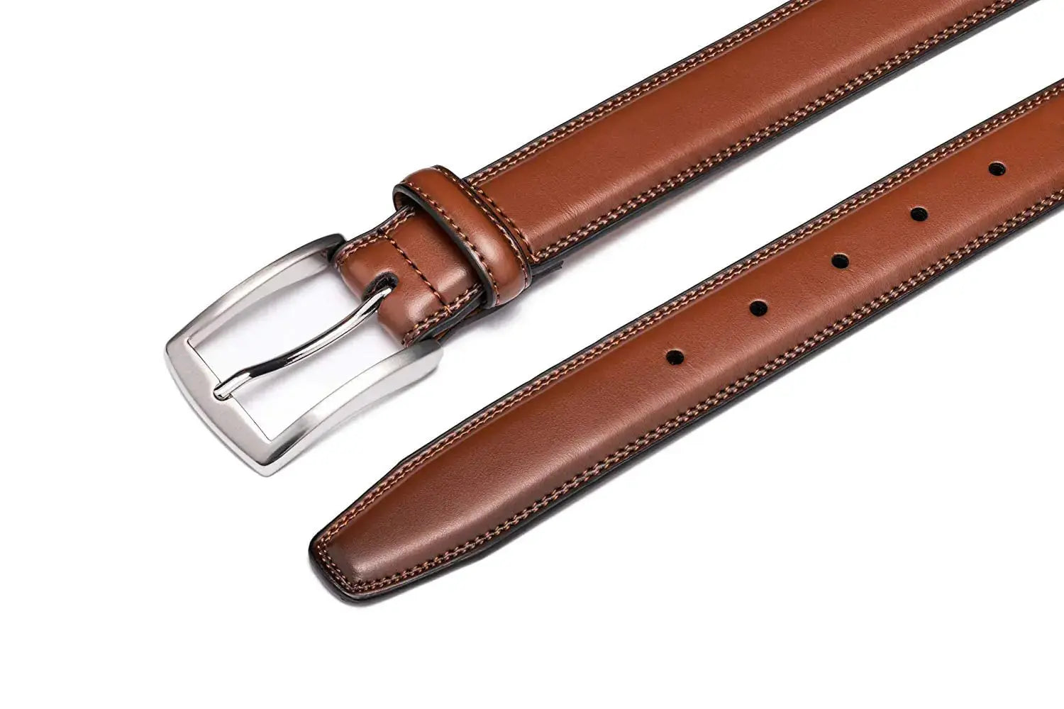 KM Legend Men's Leather Dress Belt-Classic & Fashion for Work Business and Casual