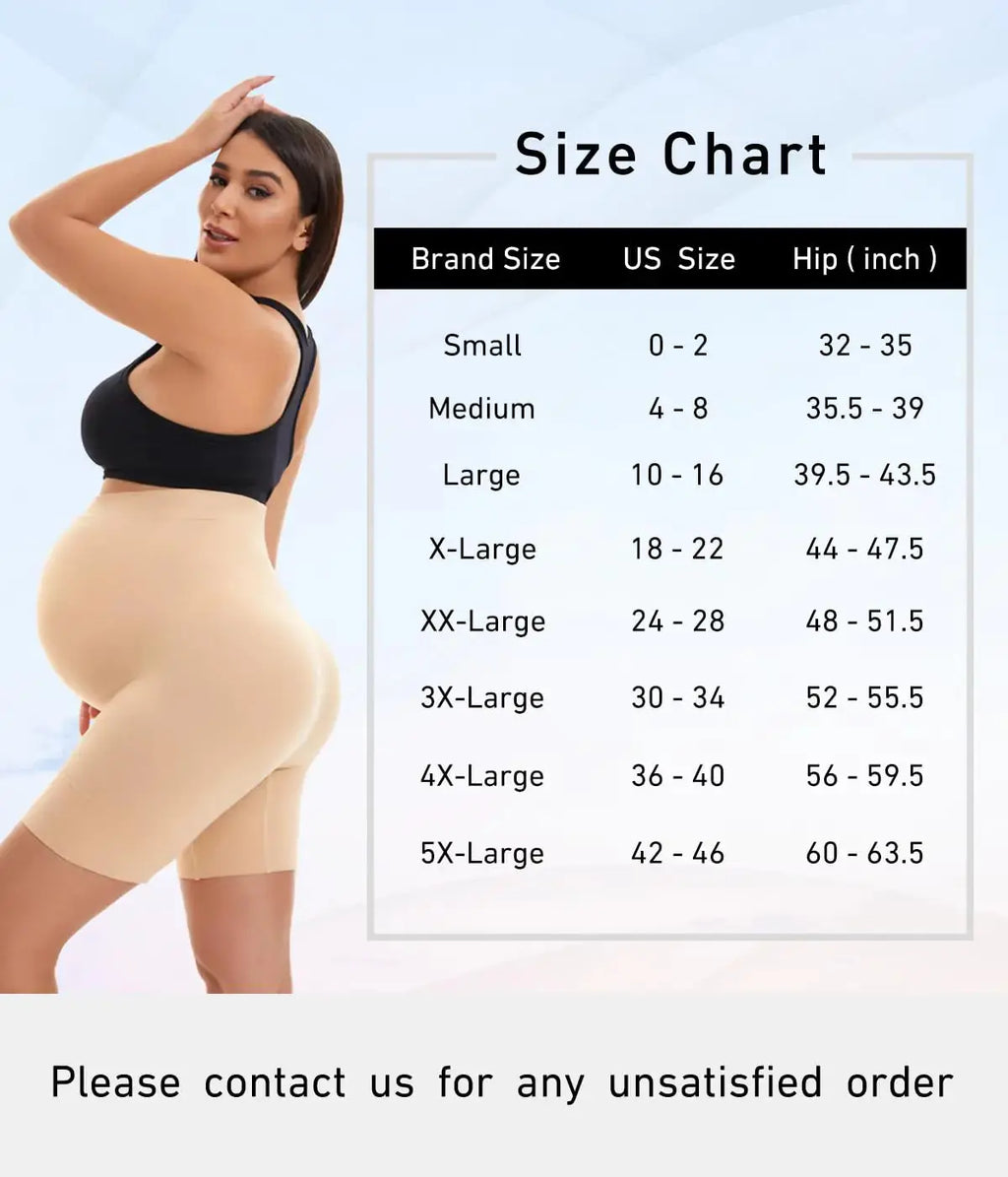 KUNINDOME Seamless Maternity Shapewear - Prevent Thigh Chaffing, Belly Support