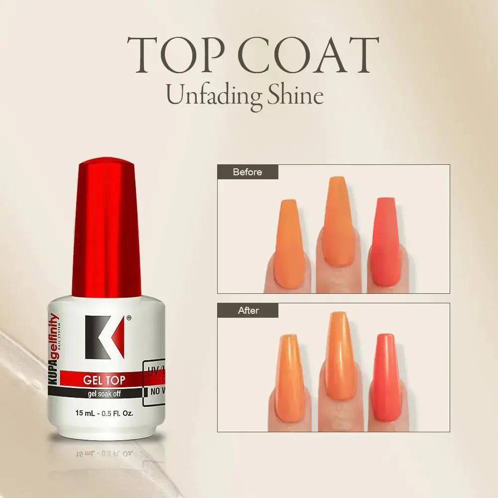 KUPA GelFinity Gel Topcoat Gloss Finish 8oz Clear 8 Fl Oz (Pack of 1)