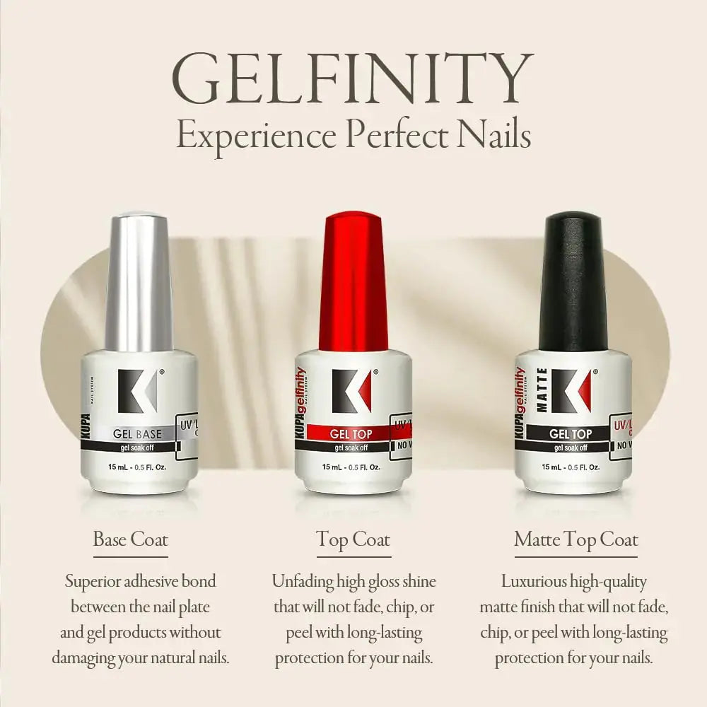 KUPA GelFinity Gel Topcoat Gloss Finish 8oz Clear 8 Fl Oz (Pack of 1)