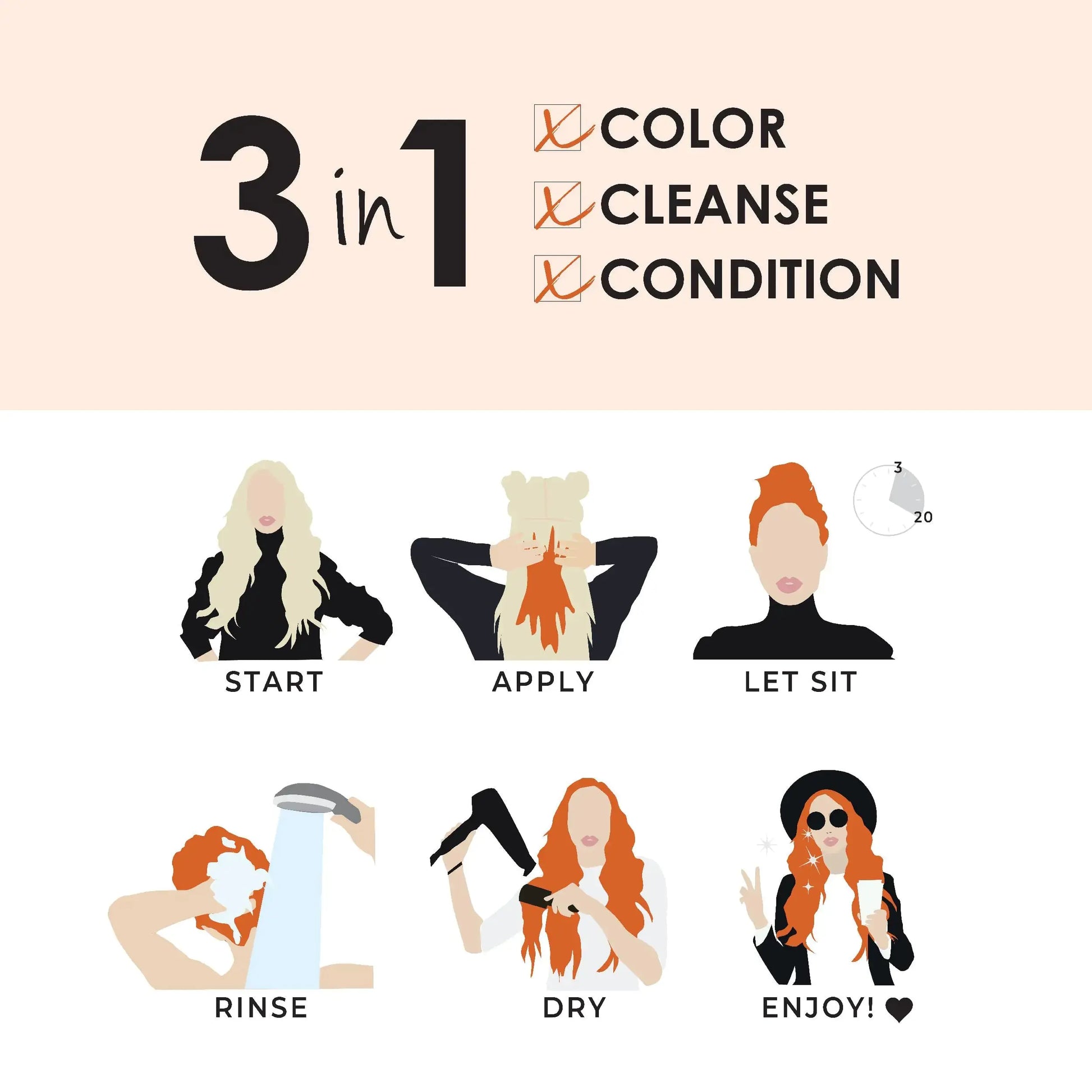 Keracolor Clenditioner Hair Dye - Semi Permanent Hair Color Depositing Conditioner (12 Fl Oz)