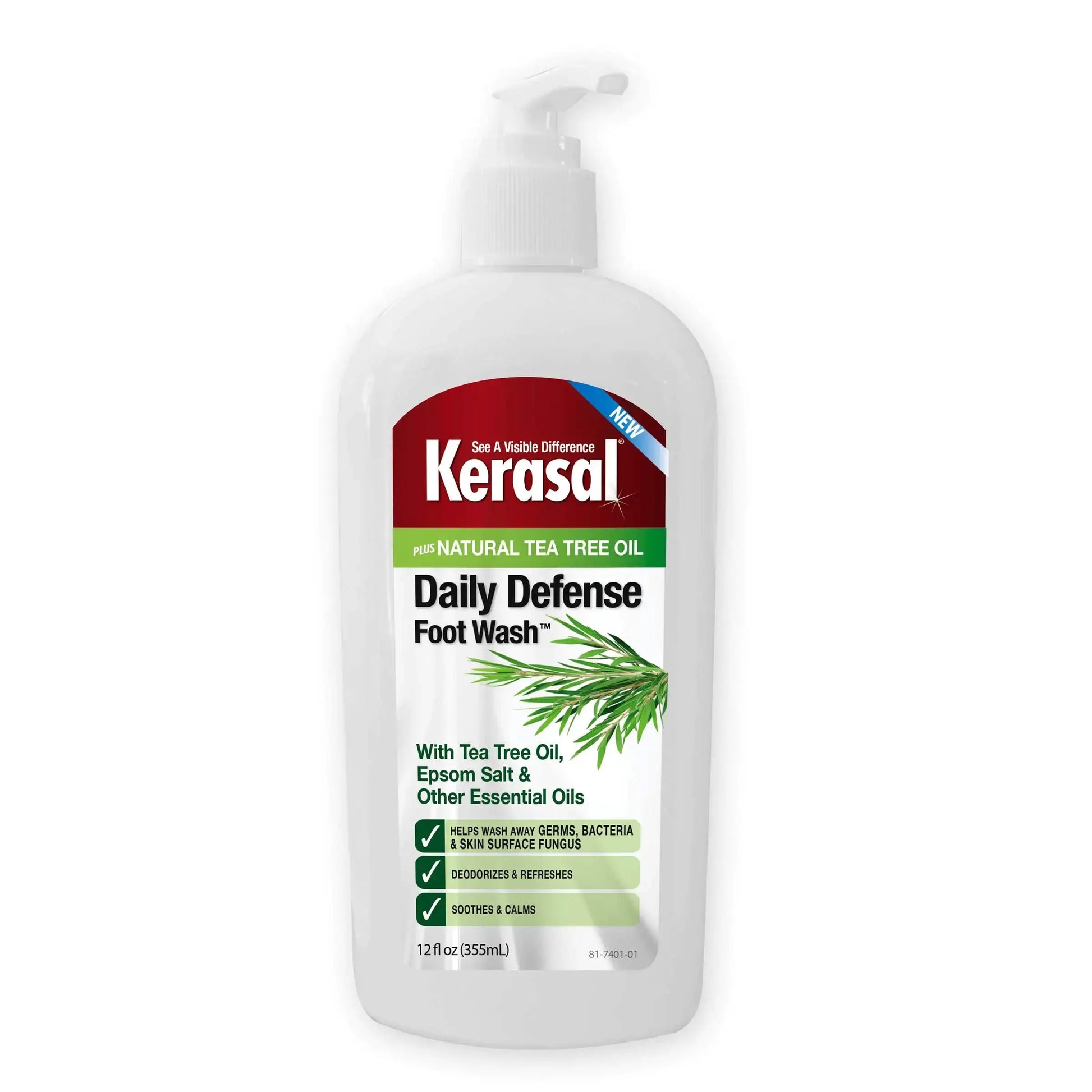 Kerasal Daily Defense Foot Wash Daily Cleanser for Feet, 12 Ounce 12 Fl Oz (Pack of 1)