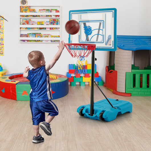 Kids Basketball Hoop Adjustable 3.8 FT Indoor Outdoor with Wheels