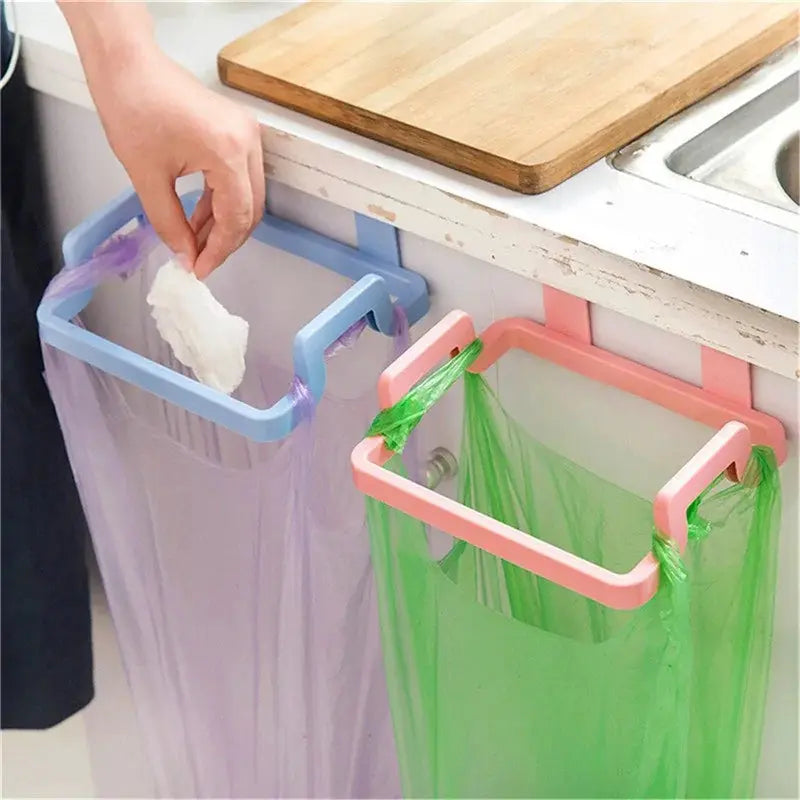 Kitchen Clip-On Trash Bag Rack