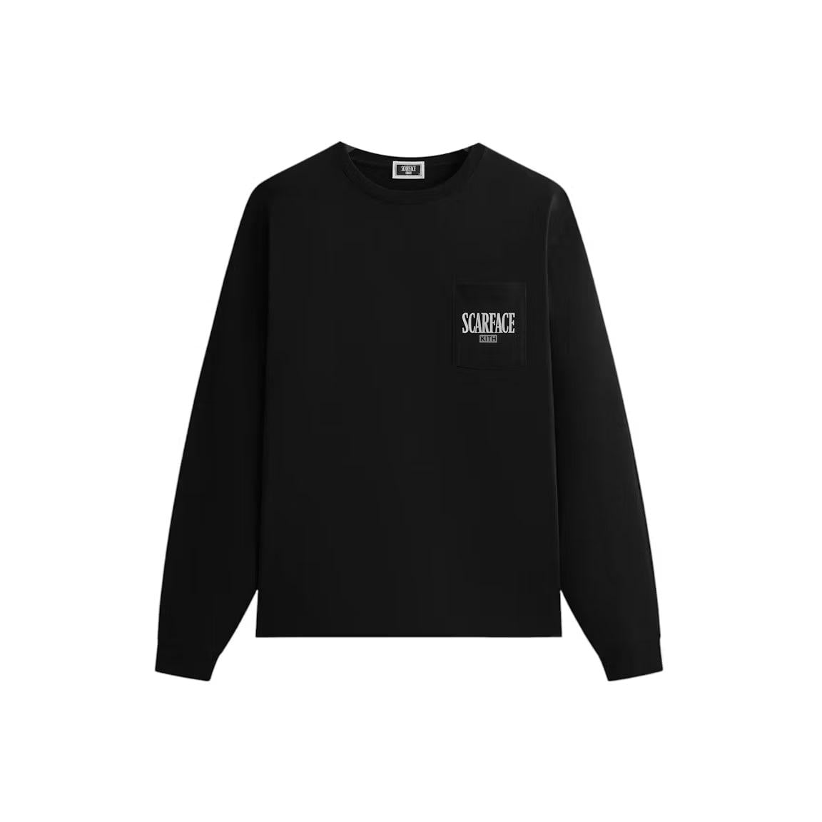 Kith x Scarface Tony Vintage Long Sleeve Pocket Tee Black