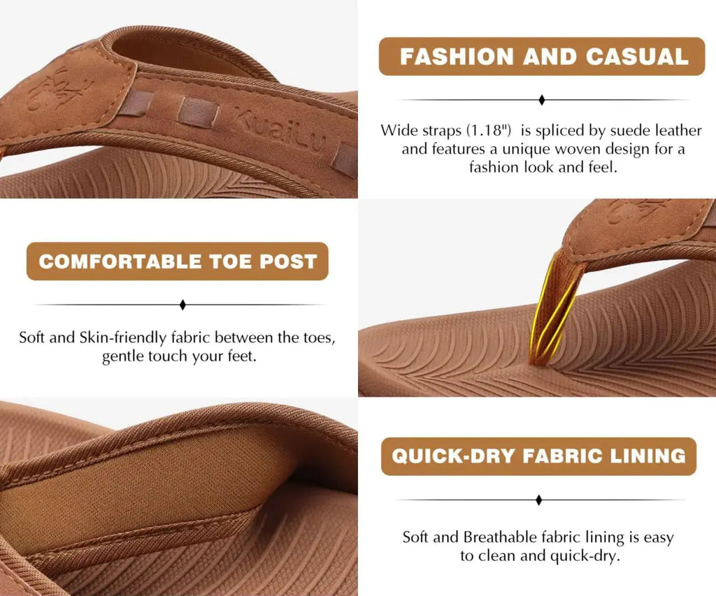KuaiLu Men's Sport Flip Flops