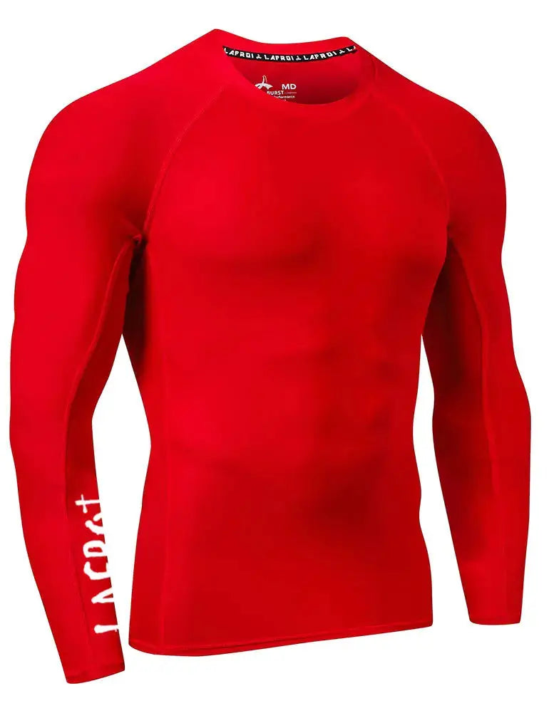 LAFROI Men's Long Sleeve UPF 50+ Baselayer Skins Performance Fit Compression Rash Guard