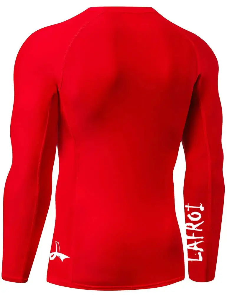 LAFROI Men's Long Sleeve UPF 50+ Baselayer Skins Performance Fit Compression Rash Guard