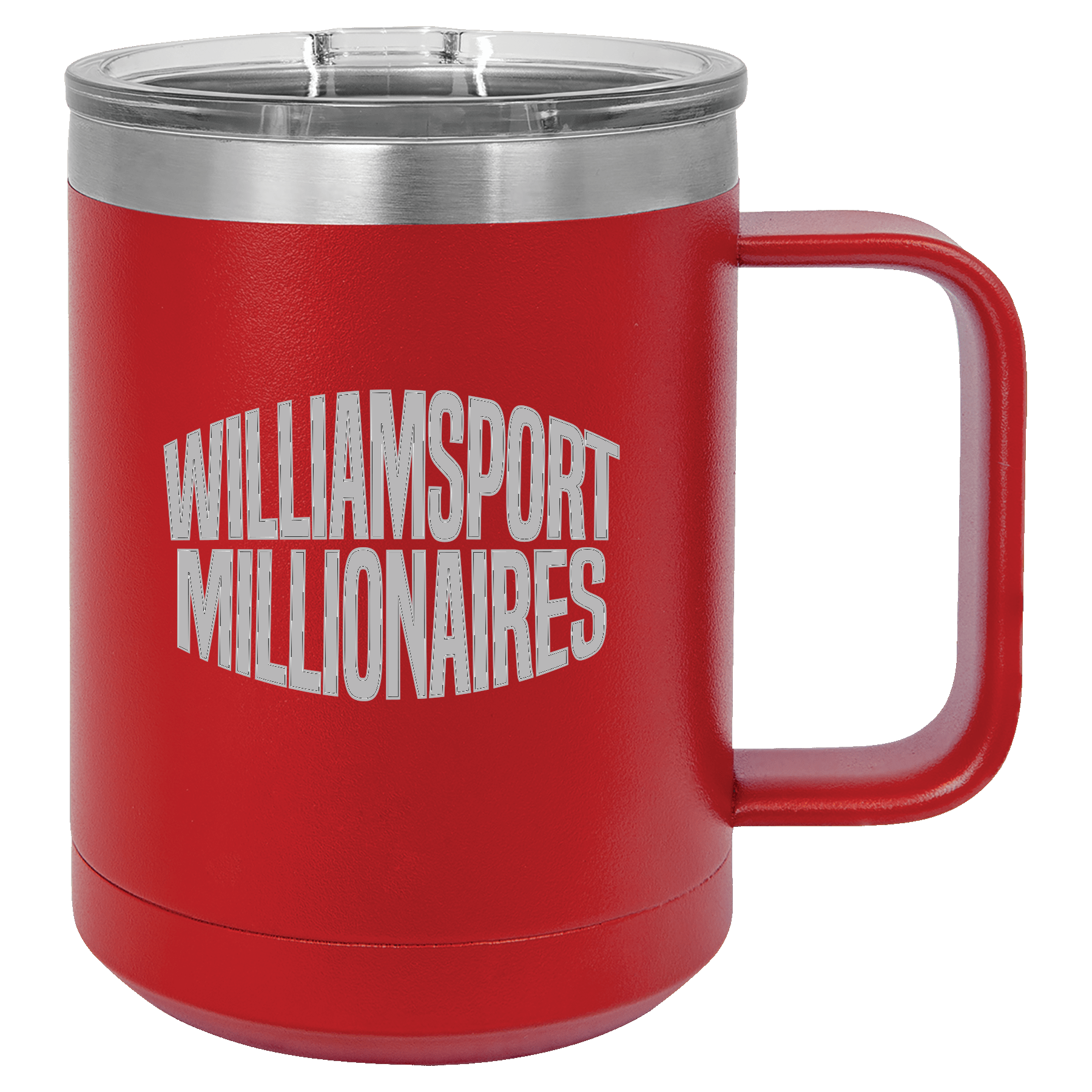 Williamsport Millionaires 15 oz. Red Vacuum Insulated Mug