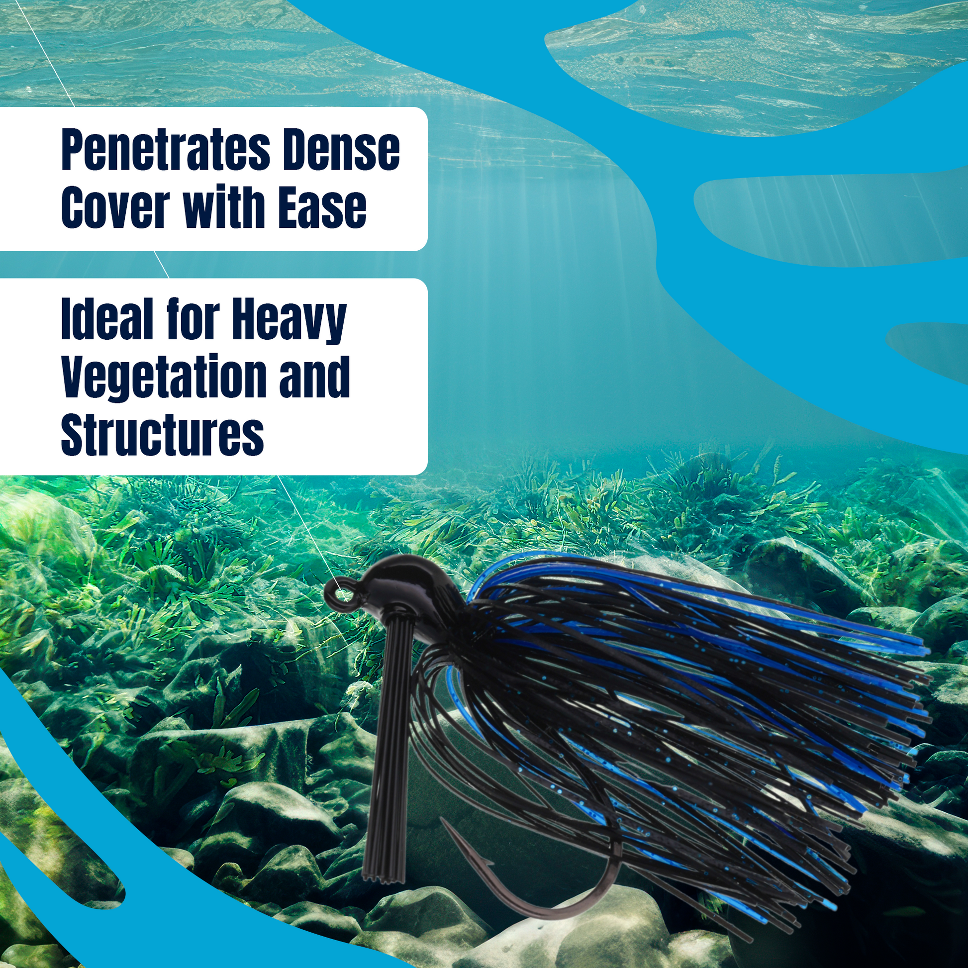 Reaction Tackle Lead Flipping Jigs- 3-PACK - New