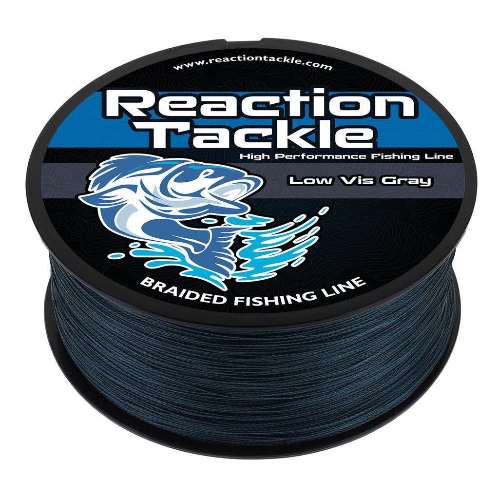 Reaction Tackle Braided Fishing Line - Low-Vis Gray