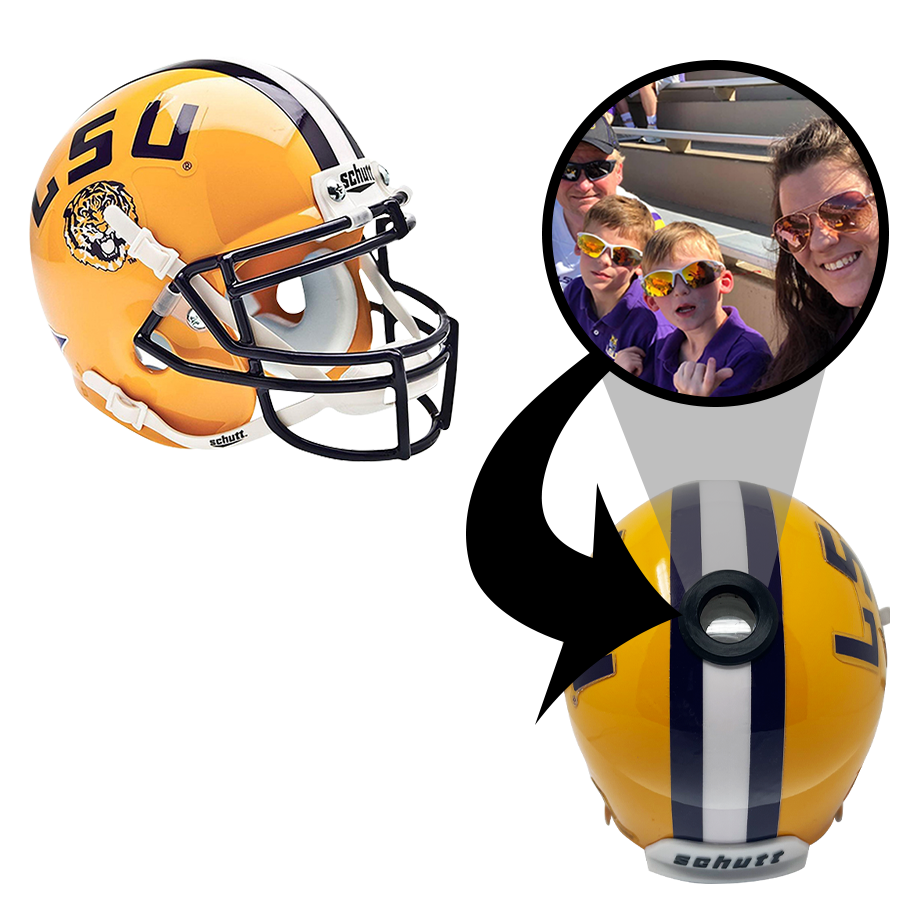 LSU Tigers College Football Collectible Mini Helmet - Picture Inside - FANZ Collectibles