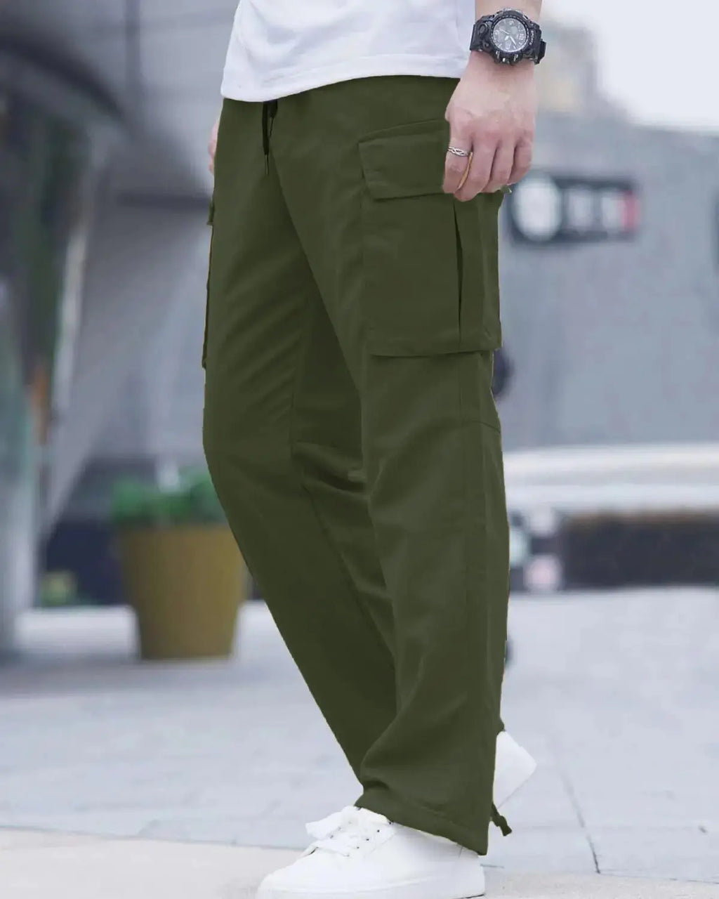 LYRXXX Men's Casual Cargo Pants | Workout Joggers Sweatpants for Men