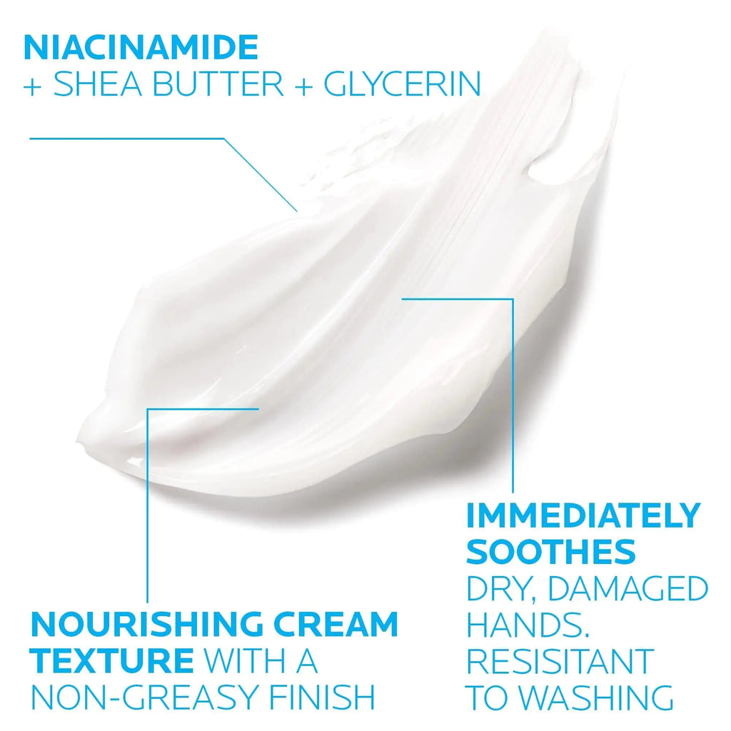 La Roche-Posay Cicaplast Hand Cream - Instant Relief Moisturizing Hand Lotion for Dry Hands