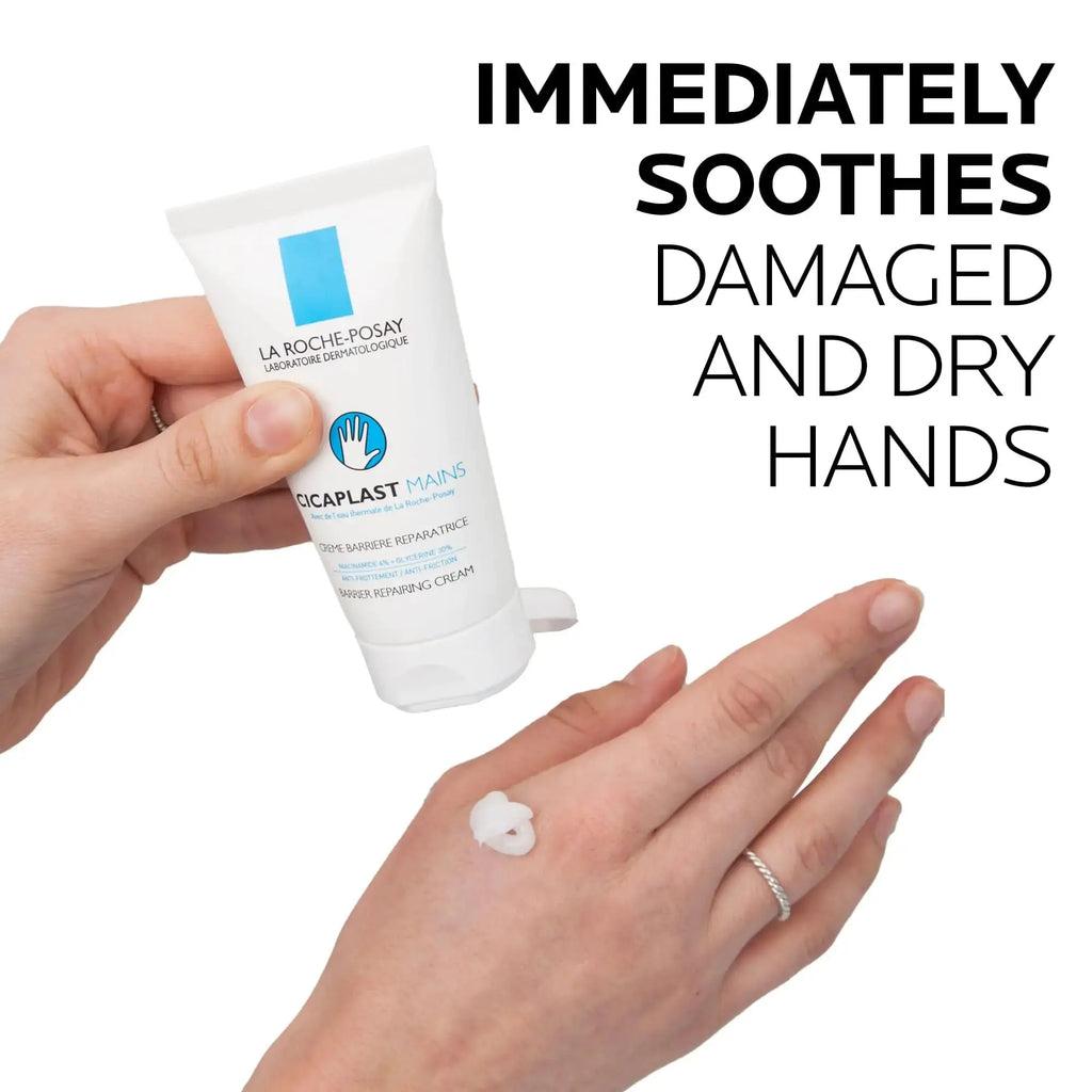 La Roche-Posay Cicaplast Hand Cream - Instant Relief Moisturizing Hand Lotion for Dry Hands