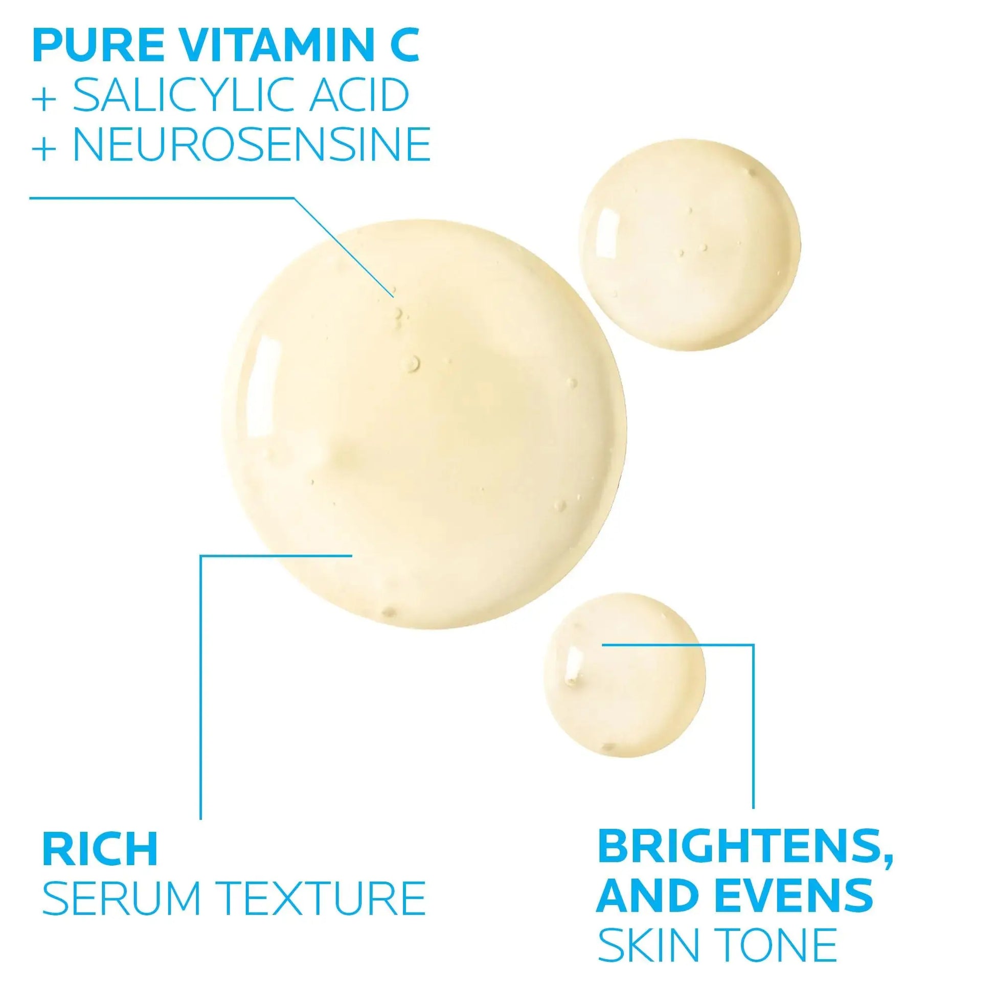 La Roche-Posay Pure Vitamin C Face Serum with Hyaluronic Acid & Salicylic Acid – Anti-Aging Serum for Wrinkles & Uneven Skin Texture