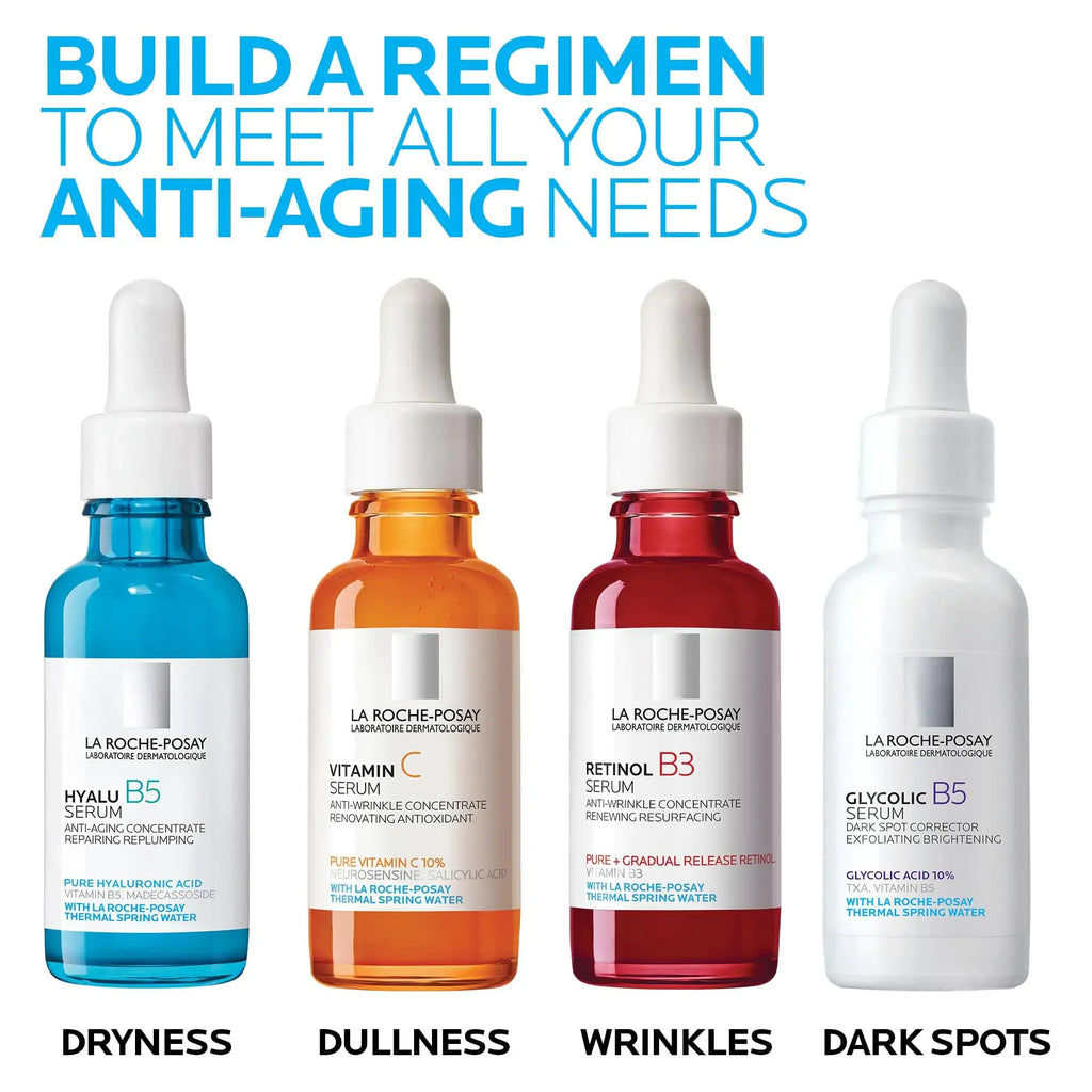 La Roche-Posay Pure Vitamin C Face Serum with Hyaluronic Acid & Salicylic Acid – Anti-Aging Serum for Wrinkles & Uneven Skin Texture
