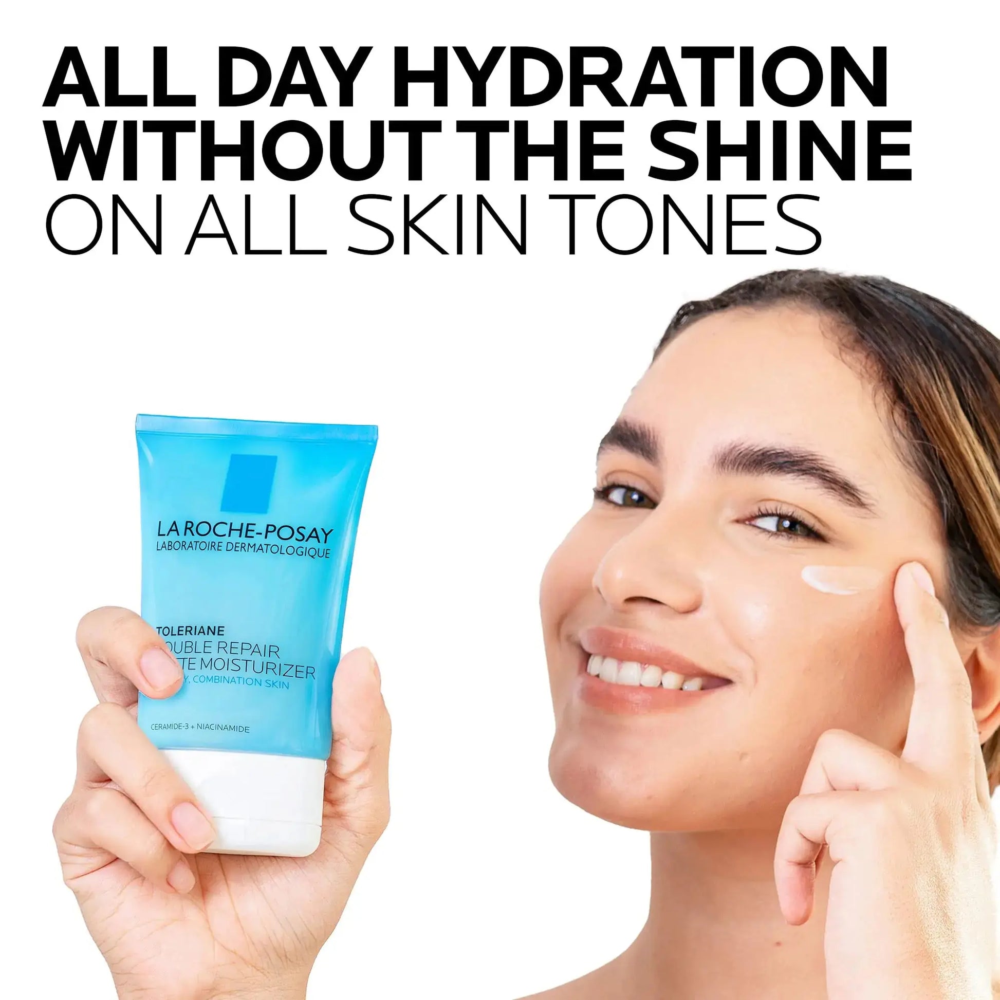 La Roche-Posay Toleriane Double Repair Matte Daily Face Moisturizer for Oily Skin with Ceramide & Niacinamide - Oil-Free, All Skin Tones