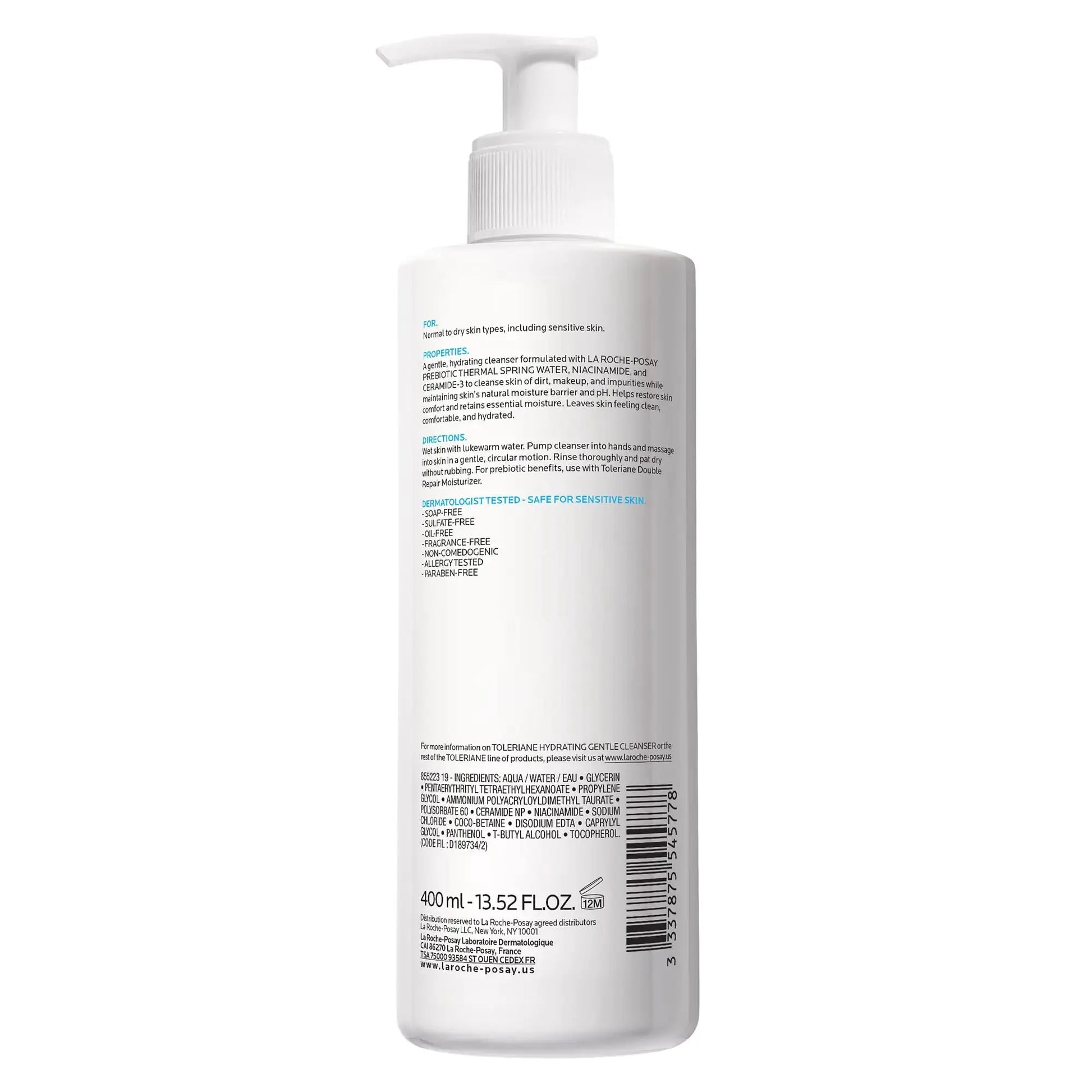 La Roche-Posay Toleriane Hydrating Gentle Face Cleanser - Sensitive Skin Tested