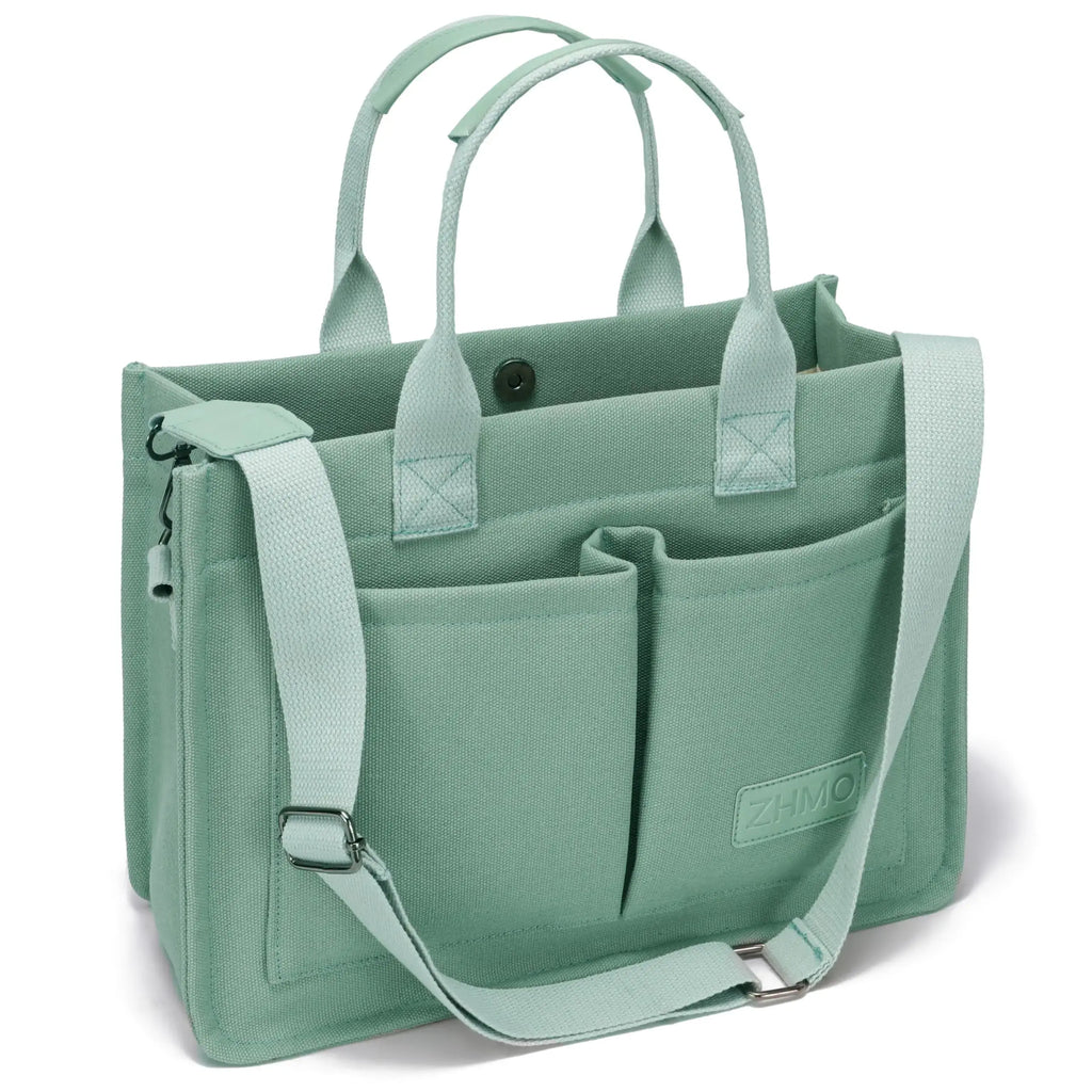 Large Canvas Tote Bag for Women With Pockets,Laptop Crossbody Purses Everything Everyday Bag Handbags