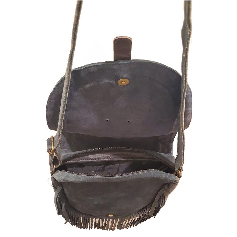 Leather Boho Fringe Suede Tassel Crossbody Bag Adjustable