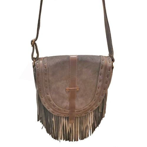 Leather Boho Fringe Suede Tassel Crossbody Bag Adjustable