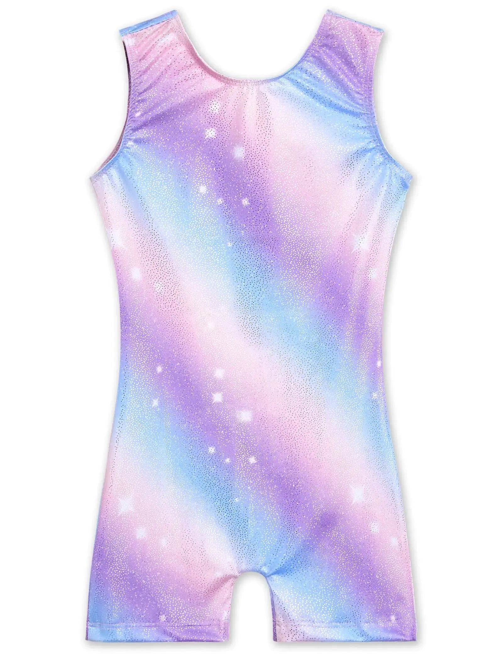 Leotards for Girls Gymnastics Kids Children Biketard with Shorts Sparkly Unicorn Dance Unitards