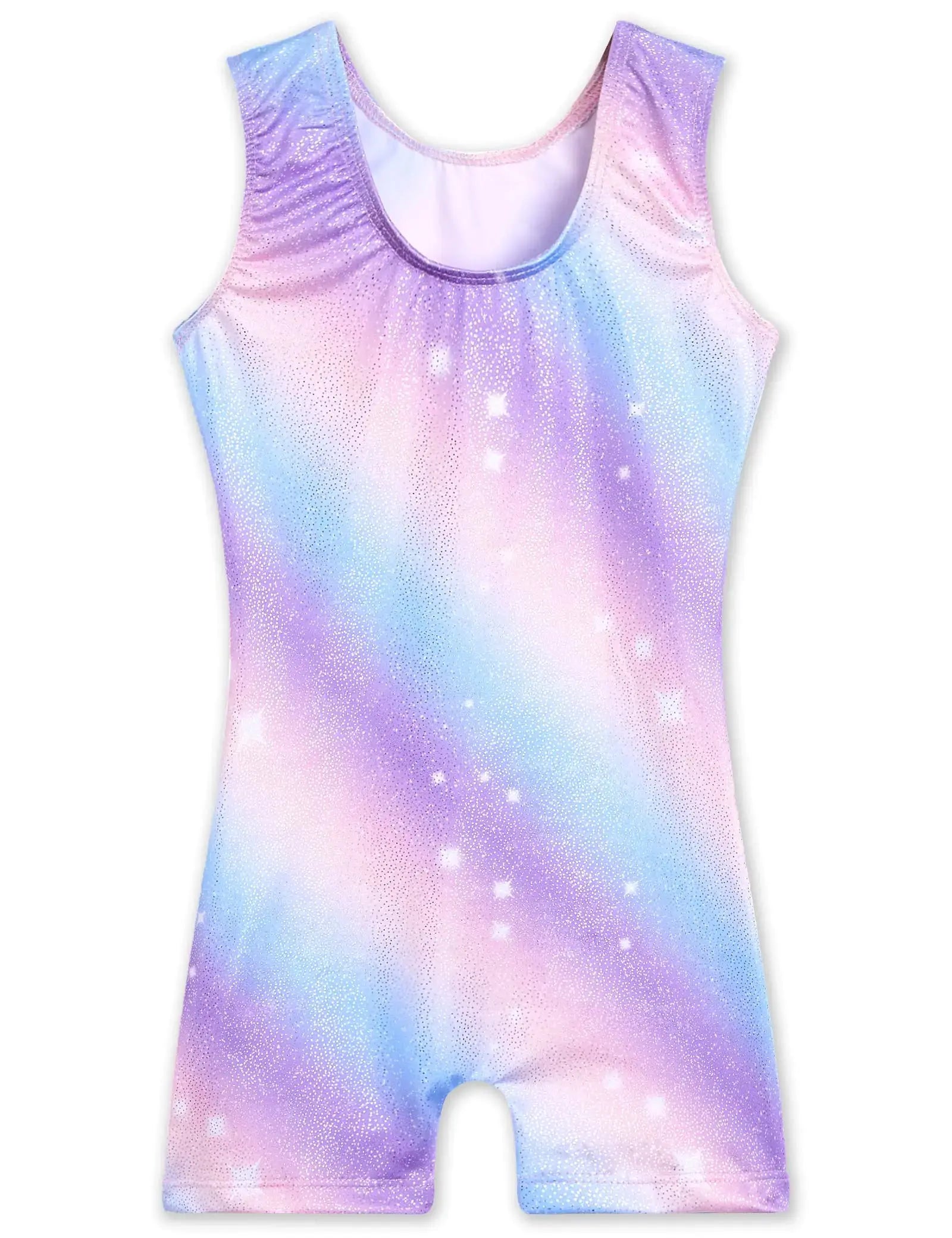 Leotards for Girls Gymnastics Kids Children Biketard with Shorts Sparkly Unicorn Dance Unitards