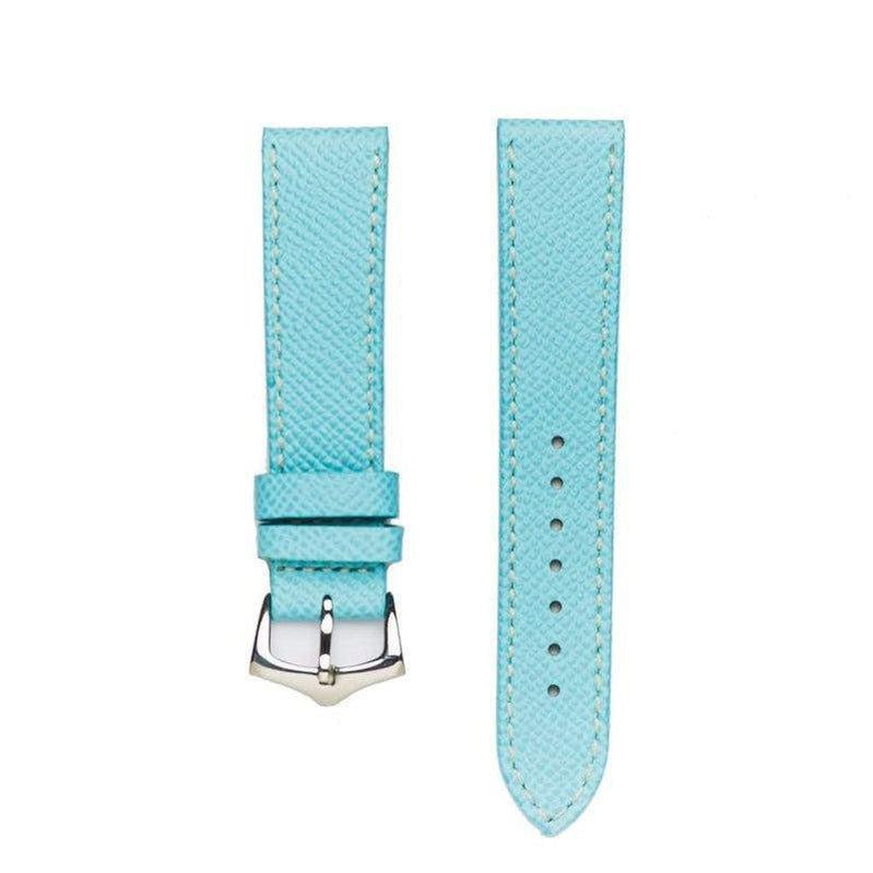 Sky Blue Epsom Leather Watch Strap – Premium Italian Leather Band