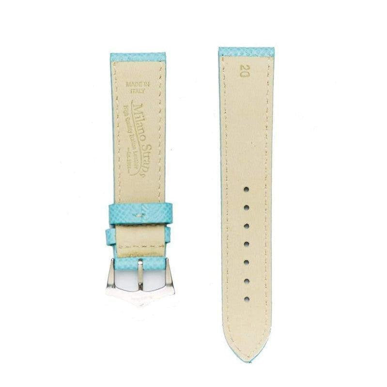 Sky Blue Epsom Leather Watch Strap – Premium Italian Leather Band