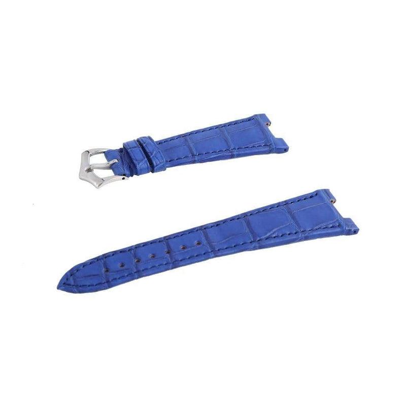Light Blue Matt Genuine Alligator Watch Strap Patek Philippe Compatible