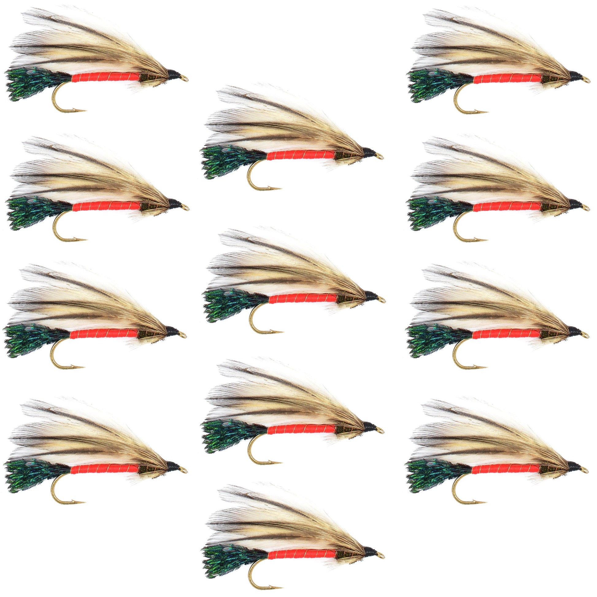 Light Spruce Classic Streamer Flies - Set of 12 - Hook Size 4