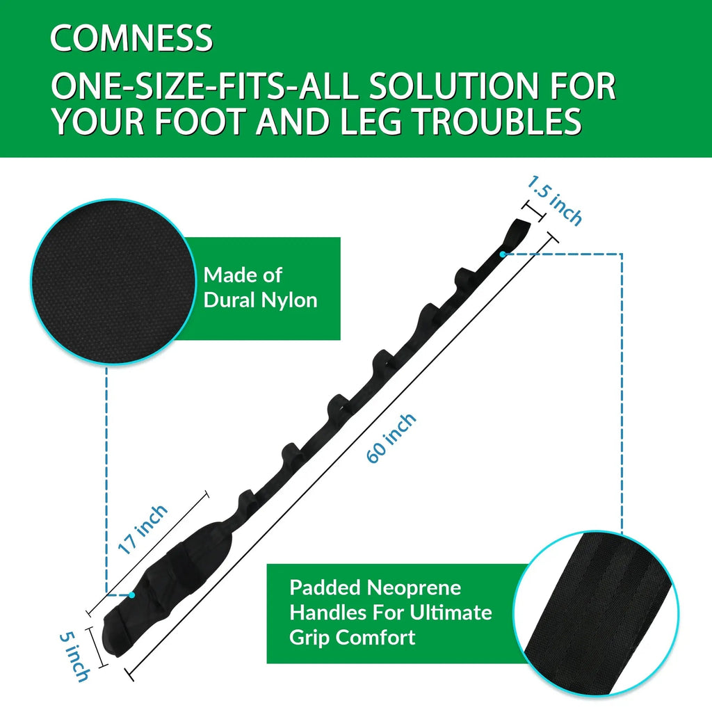 Lightweight and Compact Adjustable Yoga Stretch Strap