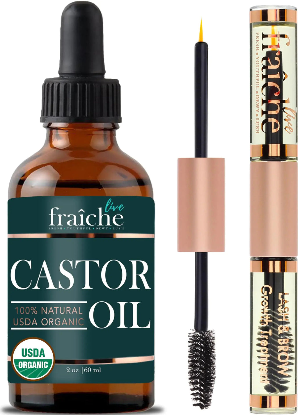 Live Fraiche Organic Castor Oil for Face - 100% Natural USDA Organic