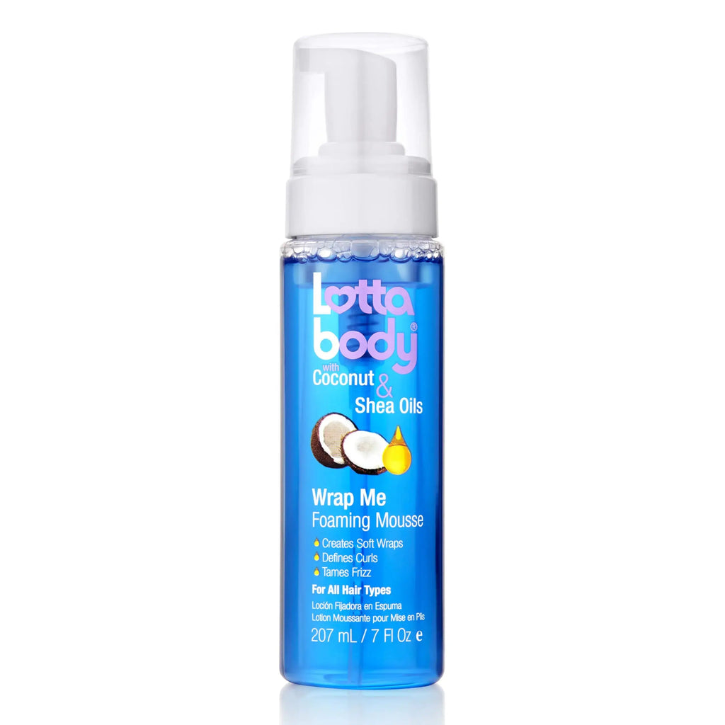 Lottabody Coconut Oil & Shea Foaming Curl Mousse - Defines Curls & Controls Frizz (7 Fl Oz)