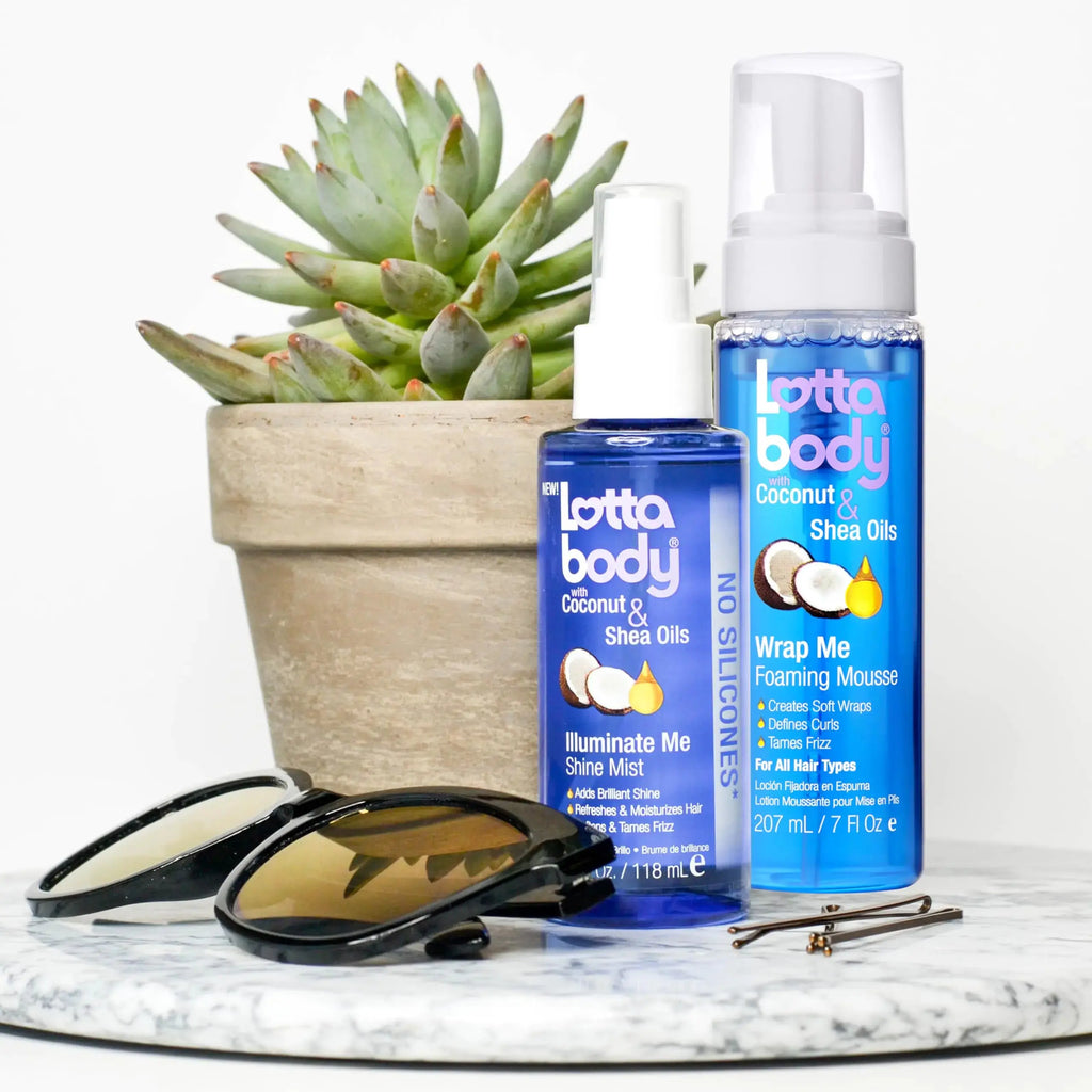 Lottabody Coconut Oil & Shea Foaming Curl Mousse - Defines Curls & Controls Frizz (7 Fl Oz)