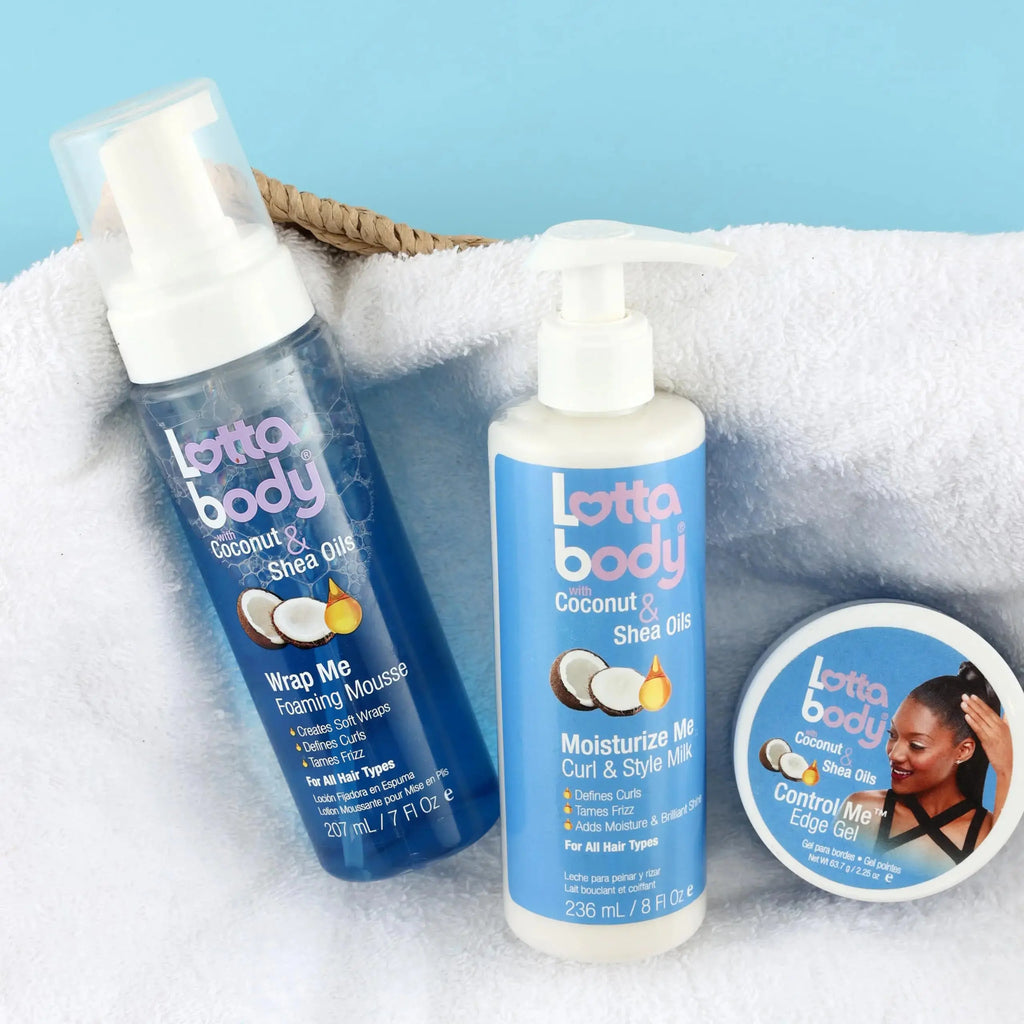 Lottabody Coconut Oil & Shea Foaming Curl Mousse - Defines Curls & Controls Frizz (7 Fl Oz)