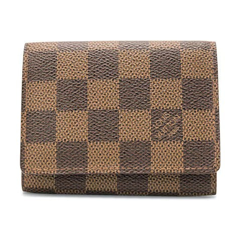 Louis Vuitton Business Card Holder Damier Ebene Brown