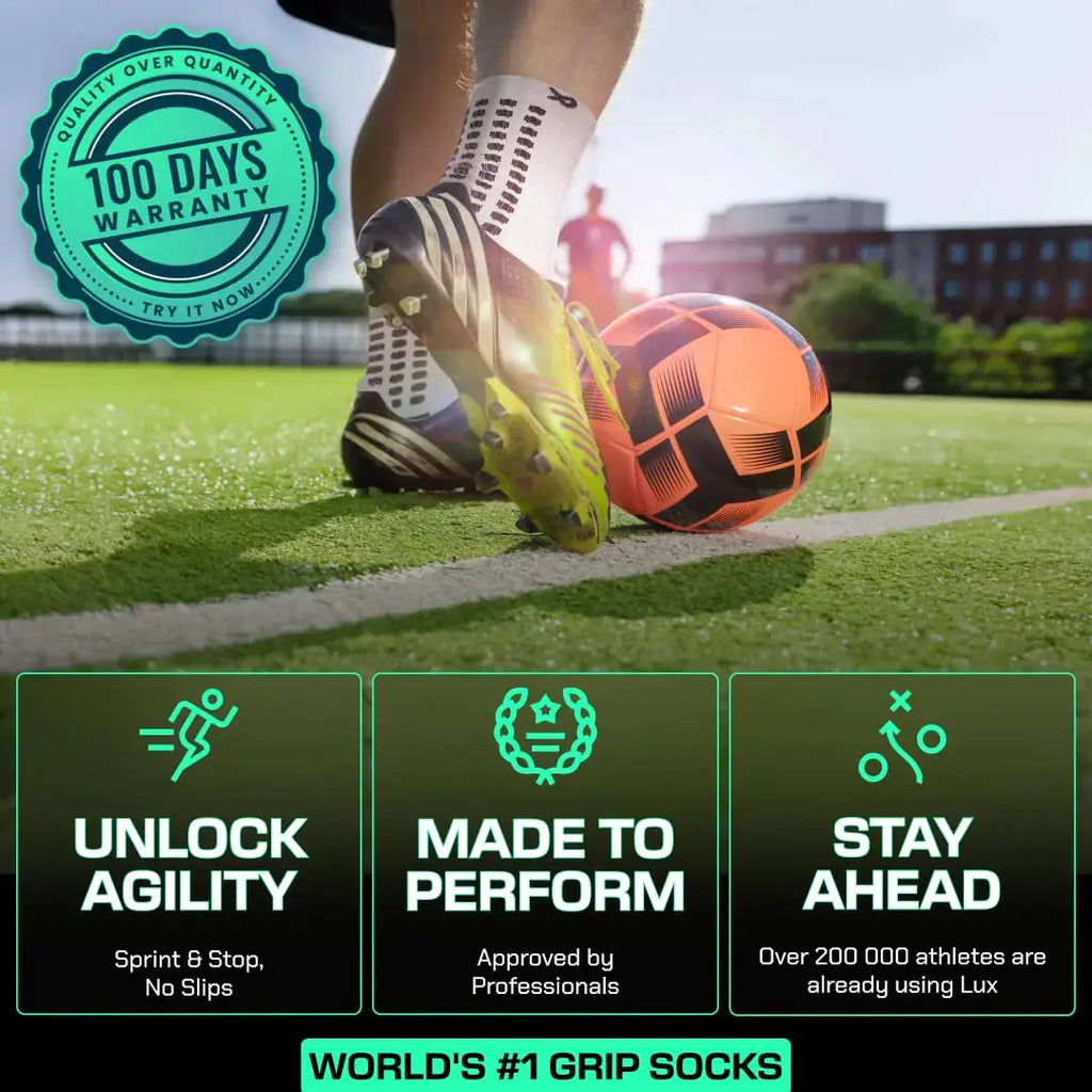 Lux Dual Grip Socks - Soccer Grip Socks for Men and Women