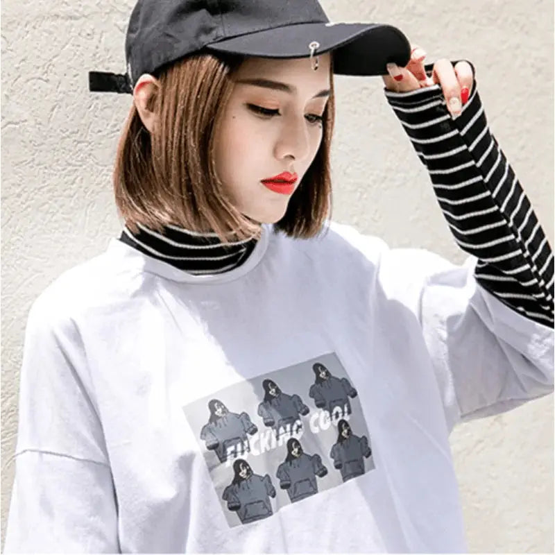 Lychee Spring Autumn Women T-Shirt