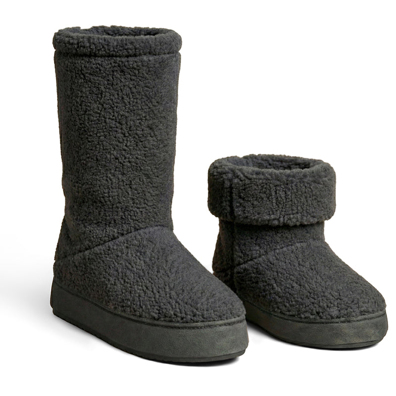 Polar Feet Women's Snugs - Grey Berber
