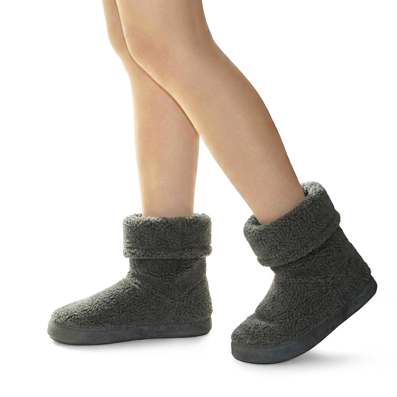 Polar Feet Women's Snugs - Grey Berber