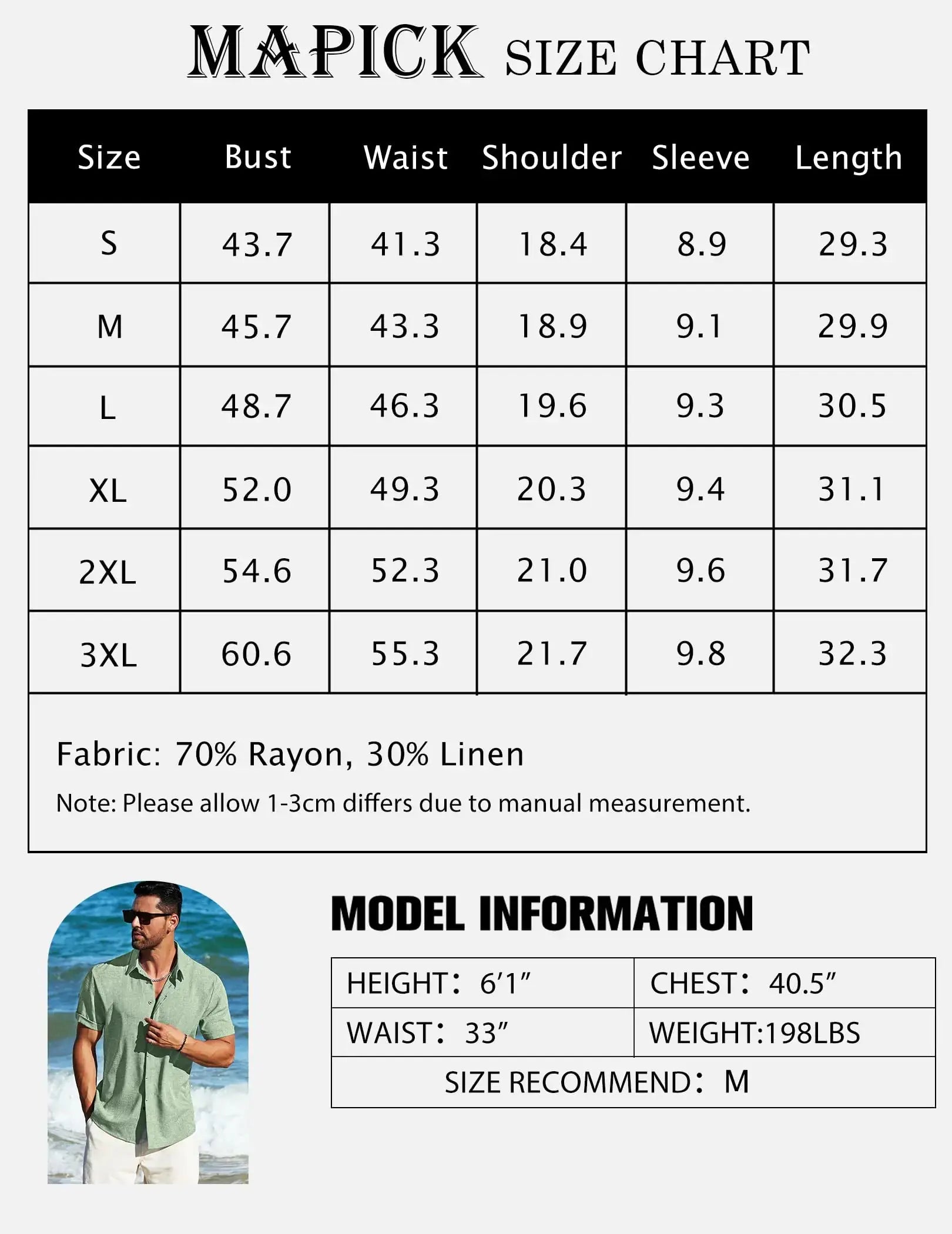 MAPICK Men's Linen Short Sleeve Button Down Casual Shirt | Beach Fashion Summer Shirt