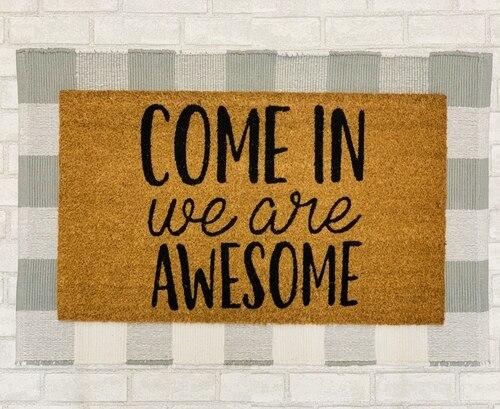 Gray Buffalo Check Doormat Base Mat Layering Backing For Welcome Mats Gingham Entryway Rug