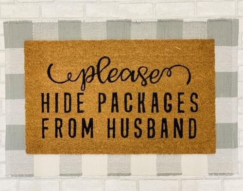 Gray Buffalo Check Doormat Base Mat Layering Backing For Welcome Mats Gingham Entryway Rug